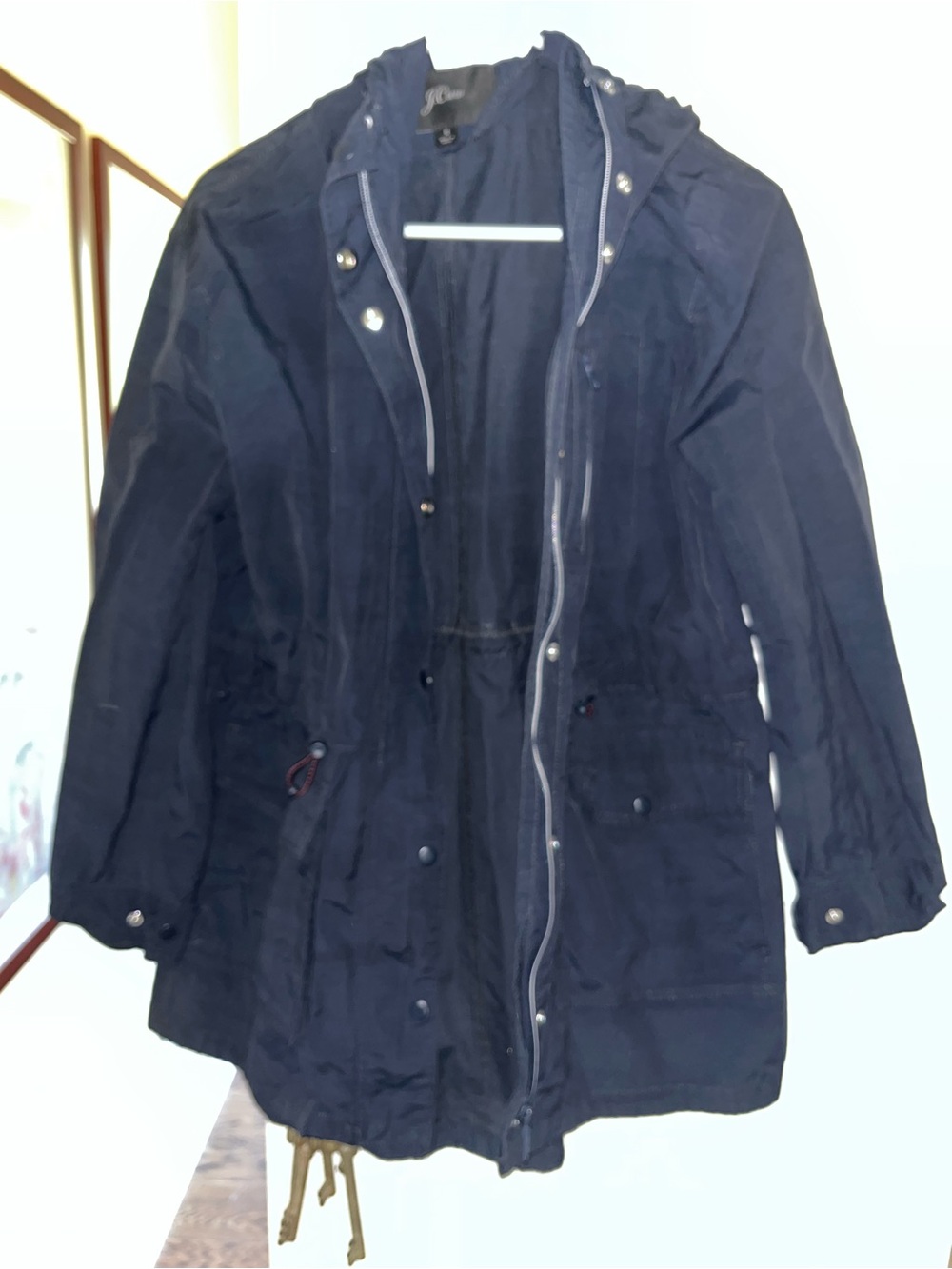 J. Crew Navy Hooded Utility Anorak Jacket